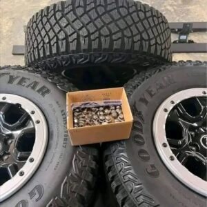 35 inch Ford Bronco Wheels and Goodyear Territory MT Tires with TPMS