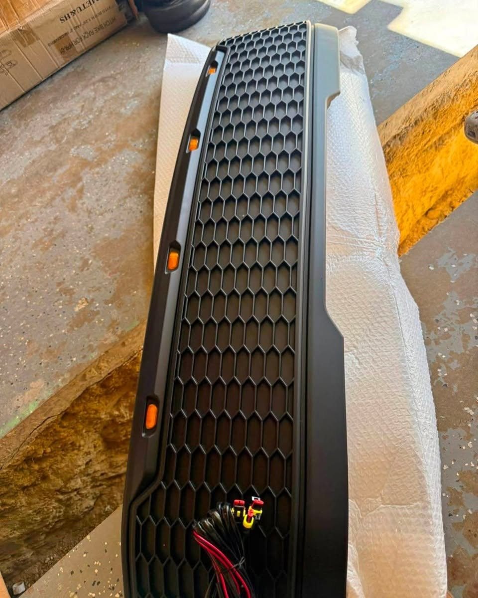 2022–2025+ Ford F-150 Lightning Premium Satin Black Replacement Front Armor Grille photo 1 2022–2025+ Ford F-150 Lightning Premium Satin Black Replacement Front Armor Grille