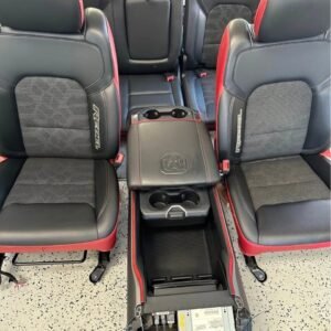 2017–2024 Ram 1500 Rebel Edition Premium Black & Red Leather Full-Cabin Interior Suite