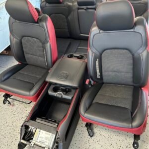 2017–2024 Ram 1500 Rebel Edition Premium Black & Red Leather Full-Cabin Interior Suite