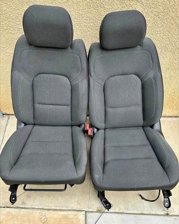2019–2024+ Ram 1500 Diesel Gray Cloth Front Bucket Seats Set