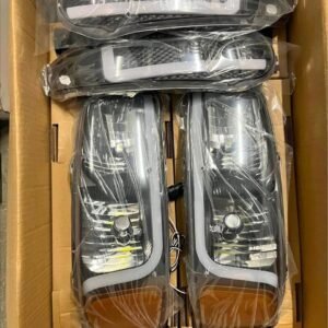 2001–2006 GMC Yukon Denali Black C-Bar LED Switchback Projector Headlights