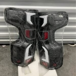 2019–2024+ Chevy Silverado 1500/HD Black Housing Clear Lens Sequential Full LED Tail Light