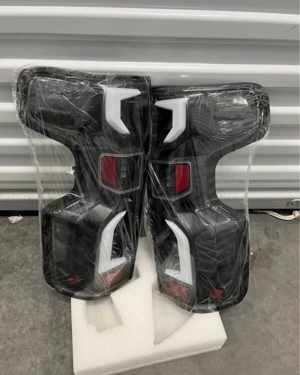 2019–2024+ Chevy Silverado 1500/HD Black Housing Clear Lens Sequential Full LED Tail Light