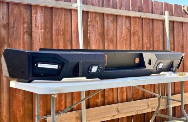 Yzona Heavy-Duty Tactical Steel Off-Road Rear Step Bumper Assembly Set