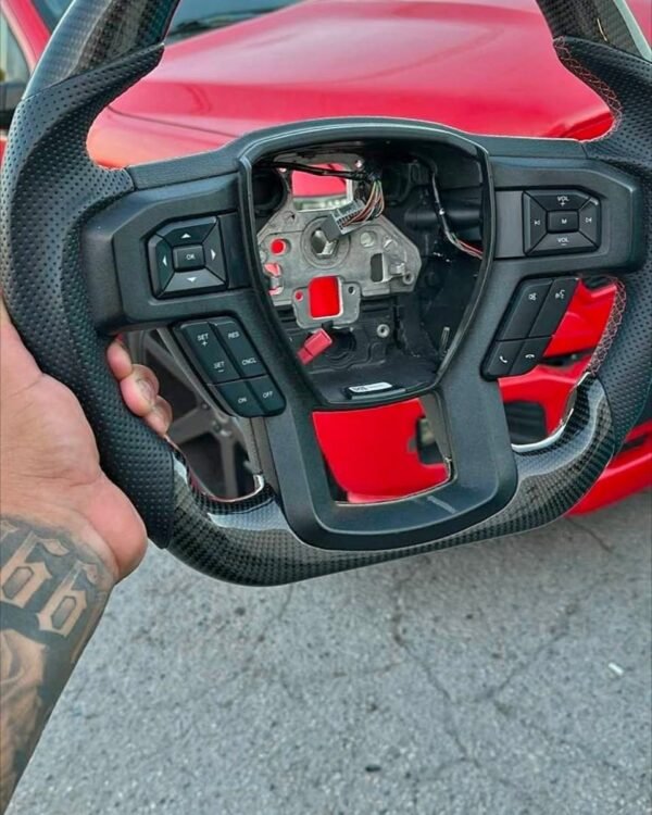 2015–2020 Ford F-150 Premium Real Carbon Fiber Performance Steering Wheel Upgrade Set