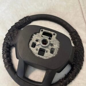 King Ranch steering wheel new upholstery, leather and fish