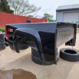 rust free bed for a 2007-2013 gmc sierra crew cab 1500 has a professional spray in bed lin