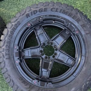 22” TUFF WHEELS + 325/50R22 GRIT KING RIDGE CLIMBER R/T TIRES — SET OF 4