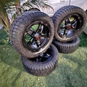 22” TUFF WHEELS + 325/50R22 GRIT KING RIDGE CLIMBER R/T TIRES — SET OF 4