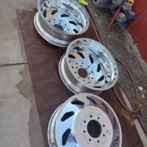 24x8.25 JK FREIGHTLINER-STYLE DIRECT-BOLT WHEELS — 8x200 — FORD & DODGE APPLICATIONS