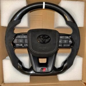 2022+ Toyota Land Cruiser GR-Style Carbon Fiber Steering Wheel — Premium Alcantara