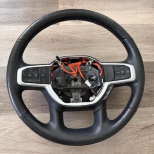 2019–2023 RAM 1500 2500 3500 OEM-Style Steering Wheel – Black Leather / Custom Carbon Fibe