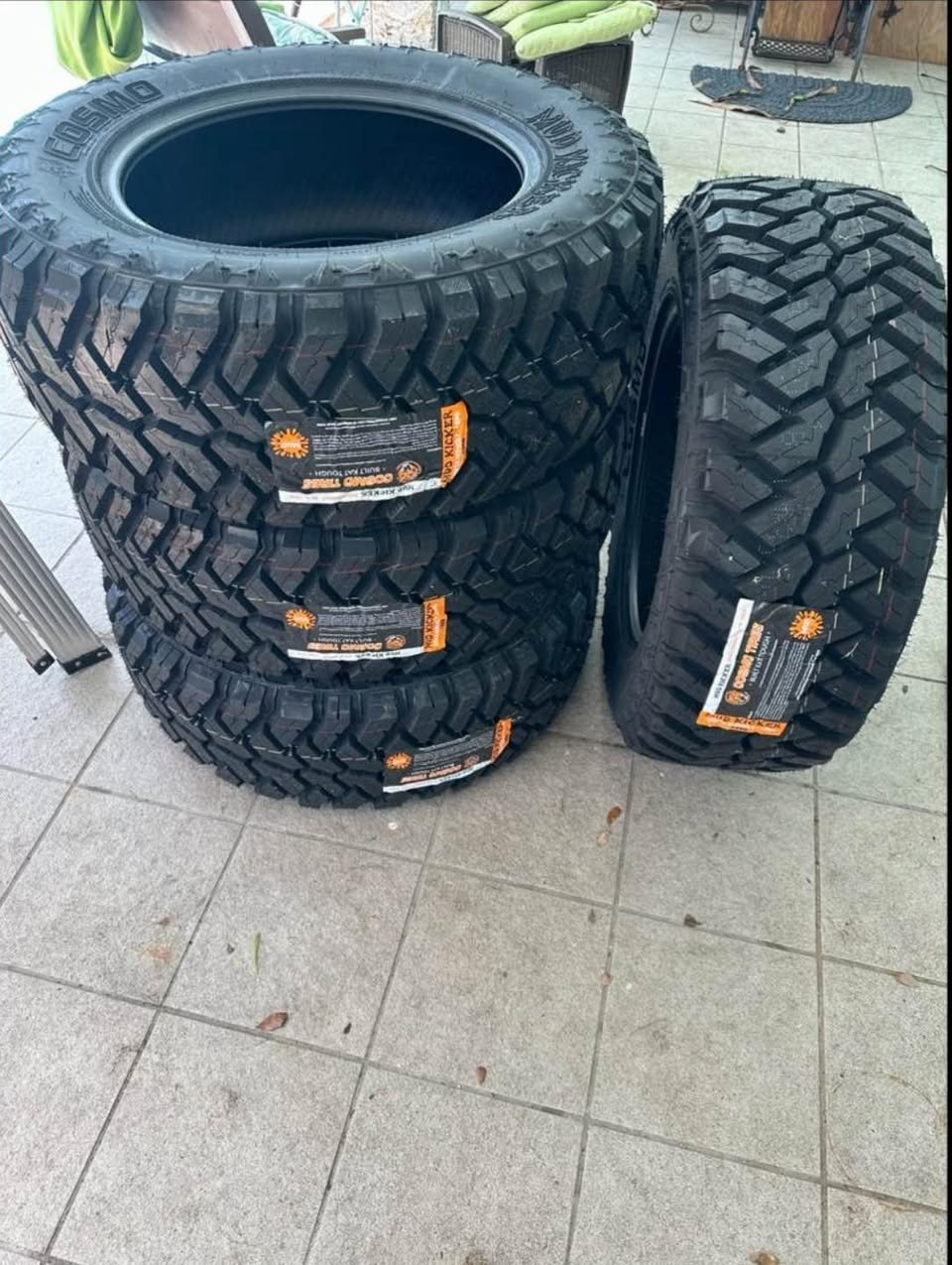 SET OF 4 BRAND NEW 35x12.50R20 COSMO MUD KICKER M/T TIRES — 12-PLY photo 3 SET OF 4 BRAND NEW 35x12.50R20 COSMO MUD KICKER M/T TIRES — 12-PLY