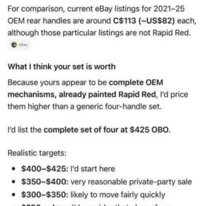 2021 FORD F-150 OEM DOOR HANDLES — GENUINE FACTORY PARTS