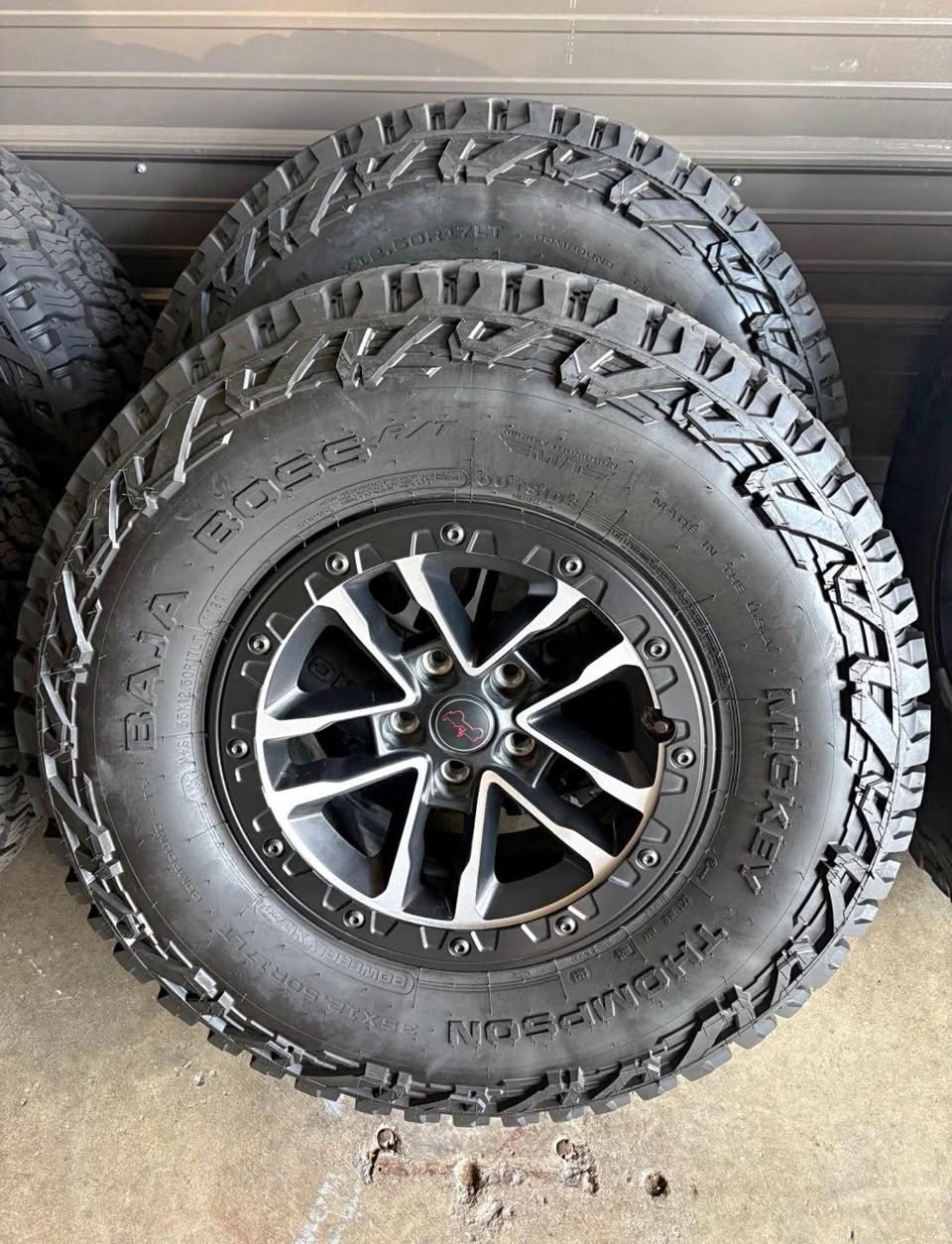BRAND NEW JEEP WRANGLER RUBICON WHEELS & TIRES — 35” MICKEY THOMPSON BAJA BOSS M/T photo 1 BRAND NEW JEEP WRANGLER RUBICON WHEELS & TIRES, 35” MICKEY THOMPSON BAJA BOSS M/T