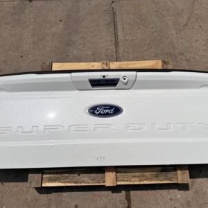 2023–2026 FORD F-250 / F-350 FACTORY TAILGATE – STAR WHITE OEM WITH STEP & CAMERA HOLE