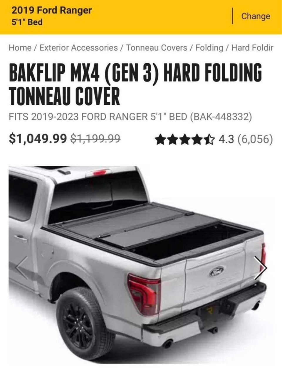 BRAND NEW BAKFLIP MX4 TONNEAU COVER — FORD RANGER 5 FT BED photo 1 BRAND NEW BAKFLIP MX4 TONNEAU COVER — FORD RANGER 5 FT BED