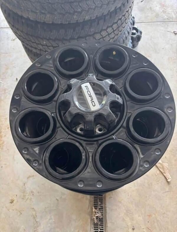 SET OF 4 FACTORY FORD F-350 OEM WHEELS – 8x170 BOLT PATTERN + CENTER CAPS & LUG NUTS!