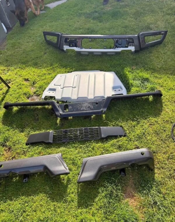 2017 Ford F-150 Raptor OEM Front & Rear Bumpers + Skid Plate — Complete Set
