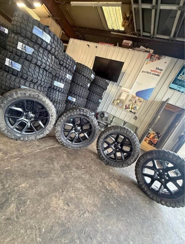 22-Inch Factory Dodge 6-Lug Wheels + 35” Atturo M/T Tires